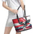 Austria Black Eagle Leather Tote Bag Edelweiss with Austrian Flag - Wonder Print Shop