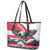 Austria Black Eagle Leather Tote Bag Edelweiss with Austrian Flag - Wonder Print Shop