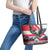 Austria Black Eagle Leather Tote Bag Edelweiss with Austrian Flag - Wonder Print Shop