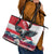 Austria Black Eagle Leather Tote Bag Edelweiss with Austrian Flag - Wonder Print Shop