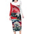 Austria Black Eagle Long Sleeve Bodycon Dress Edelweiss with Austrian Flag - Wonder Print Shop