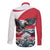 Austria Black Eagle Long Sleeve Button Shirt Edelweiss with Austrian Flag - Wonder Print Shop