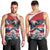 Austria Black Eagle Men Tank Top Edelweiss with Austrian Flag