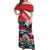 Austria Black Eagle Off Shoulder Maxi Dress Edelweiss with Austrian Flag - Wonder Print Shop