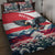 Austria Black Eagle Quilt Bed Set Edelweiss with Austrian Flag - Wonder Print Shop