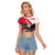 Austria Black Eagle Raglan Cropped T Shirt Edelweiss with Austrian Flag - Wonder Print Shop