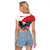 Austria Black Eagle Raglan Cropped T Shirt Edelweiss with Austrian Flag - Wonder Print Shop