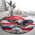 Austria Black Eagle Round Carpet Edelweiss with Austrian Flag