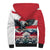 Austria Black Eagle Sherpa Hoodie Edelweiss with Austrian Flag - Wonder Print Shop