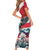 Austria Black Eagle Short Sleeve Bodycon Dress Edelweiss with Austrian Flag - Wonder Print Shop