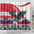 Austria Black Eagle Shower Curtain Edelweiss with Austrian Flag