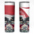 Austria Black Eagle Skinny Tumbler Edelweiss with Austrian Flag - Wonder Print Shop