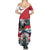 Austria Black Eagle Summer Maxi Dress Edelweiss with Austrian Flag - Wonder Print Shop