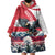 Austria Black Eagle Wearable Blanket Hoodie Edelweiss with Austrian Flag - Wonder Print Shop