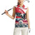 Austria Black Eagle Women Sleeveless Polo Shirt Edelweiss with Austrian Flag - Wonder Print Shop