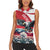 Austria Black Eagle Women Sleeveless Polo Shirt Edelweiss with Austrian Flag - Wonder Print Shop