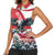 Austria Black Eagle Women Sleeveless Polo Shirt Edelweiss with Austrian Flag - Wonder Print Shop