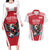 Custom Austria Football Couples Matching Long Sleeve Bodycon Dress and Hawaiian Shirt Das Team With Eagle Mascot - Wonder Print Shop