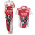 Custom Austria Football Couples Matching Tank Maxi Dress and Hawaiian Shirt Das Team With Eagle Mascot - Wonder Print Shop