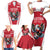 Custom Austria Football Family Matching Short Sleeve Bodycon Dress and Hawaiian Shirt Das Team With Eagle Mascot - Wonder Print Shop