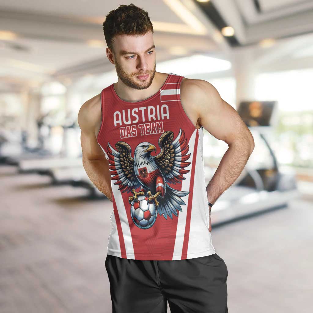 Custom Austria Football Men Tank Top Das Team With Eagle Mascot