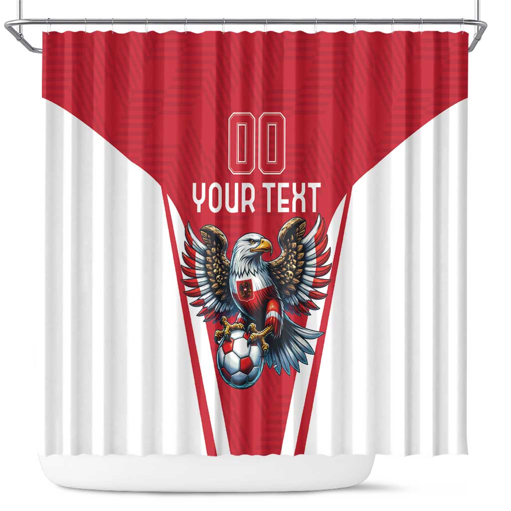 Custom Austria Football Shower Curtain Das Team With Eagle Mascot