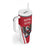 Custom Austria Football Tumbler With Handle Das Team With Eagle Mascot