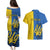 Ukraine Statehood Day 1918 Couples Matching Puletasi and Hawaiian Shirt Coat Of Arms With Ukrainian Folk Pattern