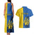 Ukraine Statehood Day 1918 Couples Matching Tank Maxi Dress and Hawaiian Shirt Coat Of Arms With Ukrainian Folk Pattern