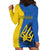 Ukraine Statehood Day 1918 Hoodie Dress Coat Of Arms With Ukrainian Folk Pattern