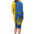 Ukraine Statehood Day 1918 Long Sleeve Bodycon Dress Coat Of Arms With Ukrainian Folk Pattern