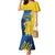 Ukraine Statehood Day 1918 Mermaid Dress Coat Of Arms With Ukrainian Folk Pattern