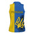 Ukraine Statehood Day 1918 Women Sleeveless Polo Shirt Coat Of Arms With Ukrainian Folk Pattern