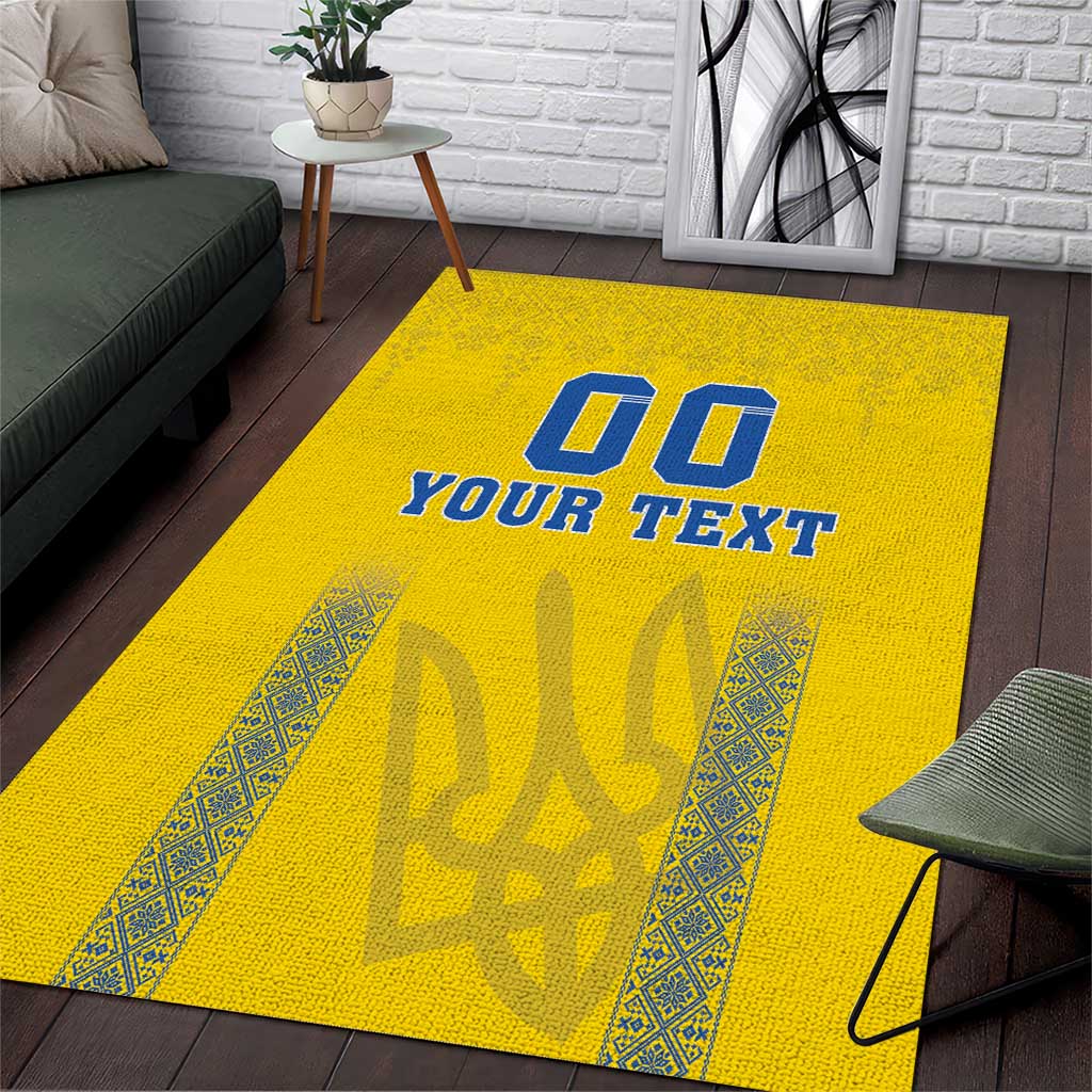 Custom Ukraine Football Area Rug Come On Zbirna Yellow Version