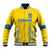 Custom Ukraine Football Baseball Jacket Come On Zbirna Yellow Version