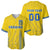 Custom Ukraine Football Baseball Jersey Come On Zbirna Yellow Version