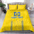 Custom Ukraine Football Bedding Set Come On Zbirna Yellow Version