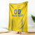 Custom Ukraine Football Blanket Come On Zbirna Yellow Version