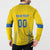 Custom Ukraine Football Button Sweatshirt Come On Zbirna Yellow Version