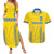 Custom Ukraine Football Couples Matching Summer Maxi Dress and Hawaiian Shirt Come On Zbirna Yellow Version