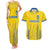 Custom Ukraine Football Couples Matching Tank Maxi Dress and Hawaiian Shirt Come On Zbirna Yellow Version