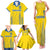 Custom Ukraine Football Family Matching Tank Maxi Dress and Hawaiian Shirt Come On Zbirna Yellow Version