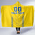 Custom Ukraine Football Hooded Blanket Come On Zbirna Yellow Version