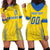 Custom Ukraine Football Hoodie Dress Come On Zbirna Yellow Version