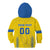 Custom Ukraine Football Kid Hoodie Come On Zbirna Yellow Version