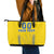 Custom Ukraine Football Leather Tote Bag Come On Zbirna Yellow Version