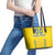 Custom Ukraine Football Leather Tote Bag Come On Zbirna Yellow Version