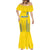 Custom Ukraine Football Mermaid Dress Come On Zbirna Yellow Version