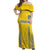 Custom Ukraine Football Off Shoulder Maxi Dress Come On Zbirna Yellow Version