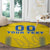 Custom Ukraine Football Round Carpet Come On Zbirna Yellow Version